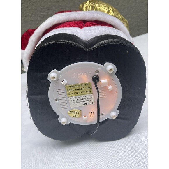 VTG Holiday Seasons Fiber Optic Santa 22” Toy Bag Lights Up Multi Color Tested - Picture 11 of 16